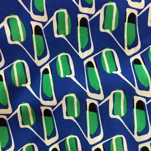 Anne Klein Plus Size 1X Blue Printed Drawstring Midi Dress NEW - Picture 11 of 11